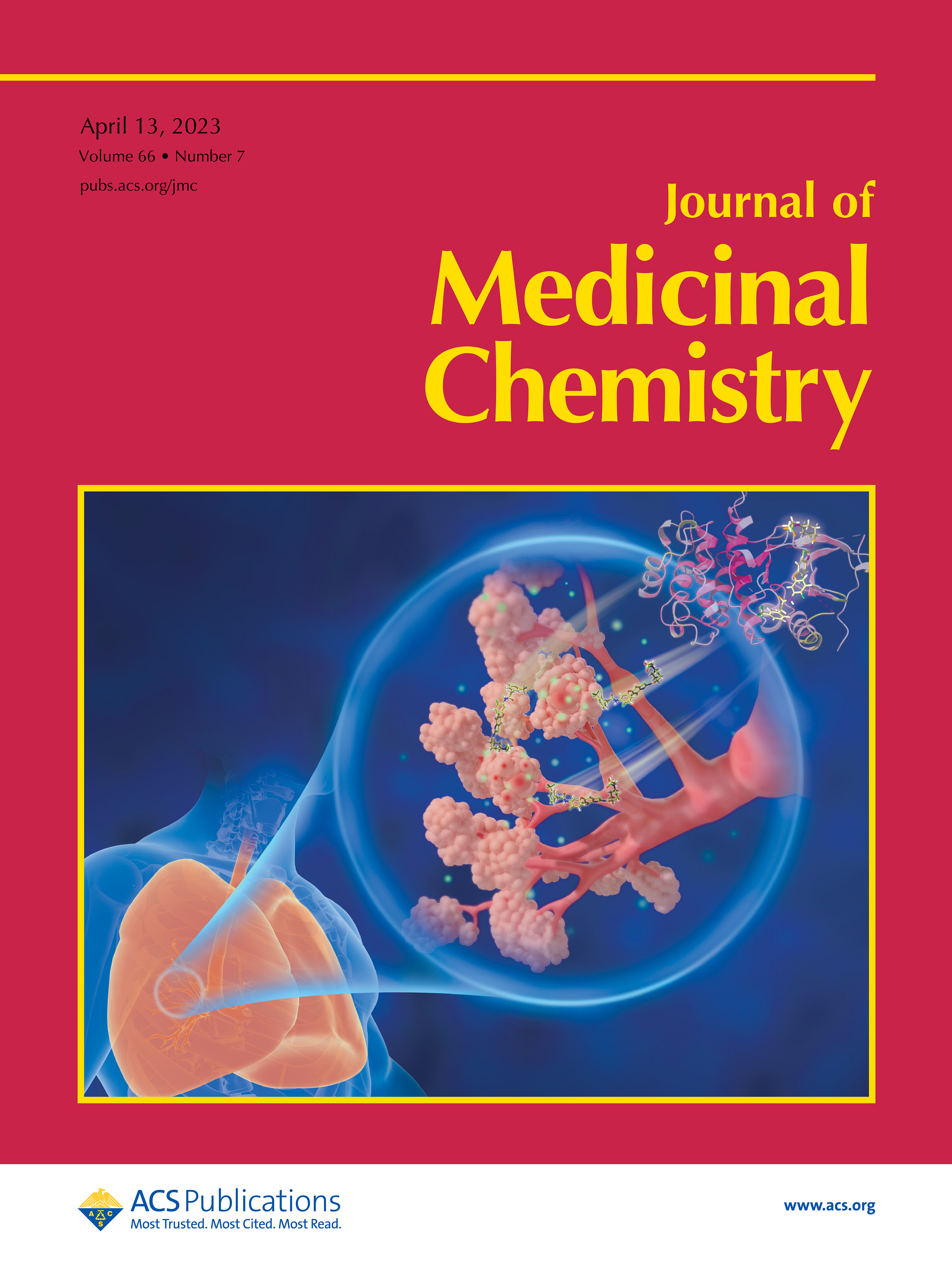 LetPub ジャーナルの表紙絵サービス アートサンプル, JOURNAL OF MEDICINAL CHEMISTRY Cover 6